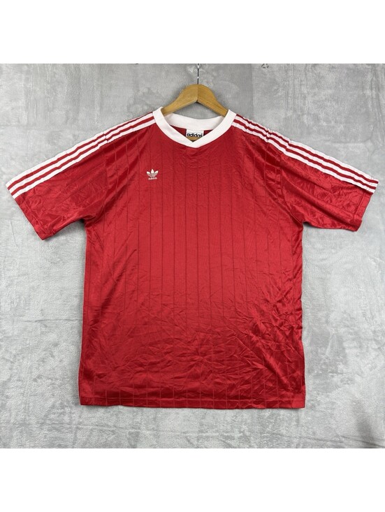 adidas Other - Vintage Adidas Originals Men’s XL Red White Trefoil Soccer Jersey Shirt USA Made